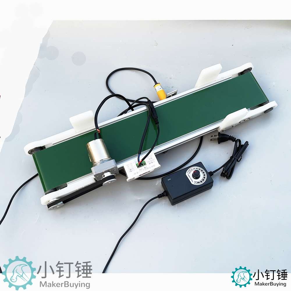 带光电计数小型桌面传送带流水线输送机PP塑料自动化摩檫力实验科技创新学习 ZDH8