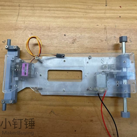 小钉锤C1差速小车舵机转向版铝合金遥控智能小车拼装创客DIY玩具套件SNC413