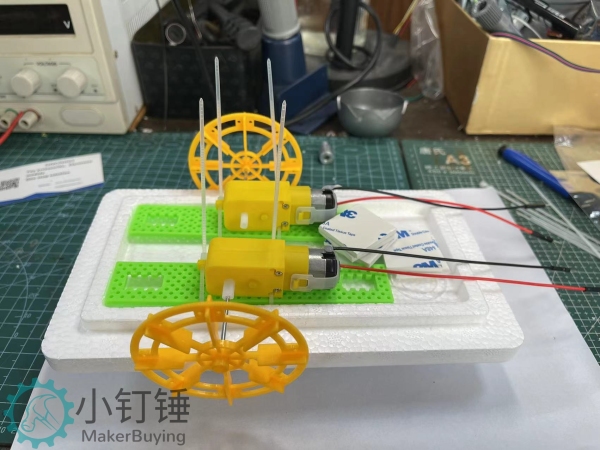 明轮船DIY动力套装双桨TT马达电子积木遥控 SNPX5M拼装改装