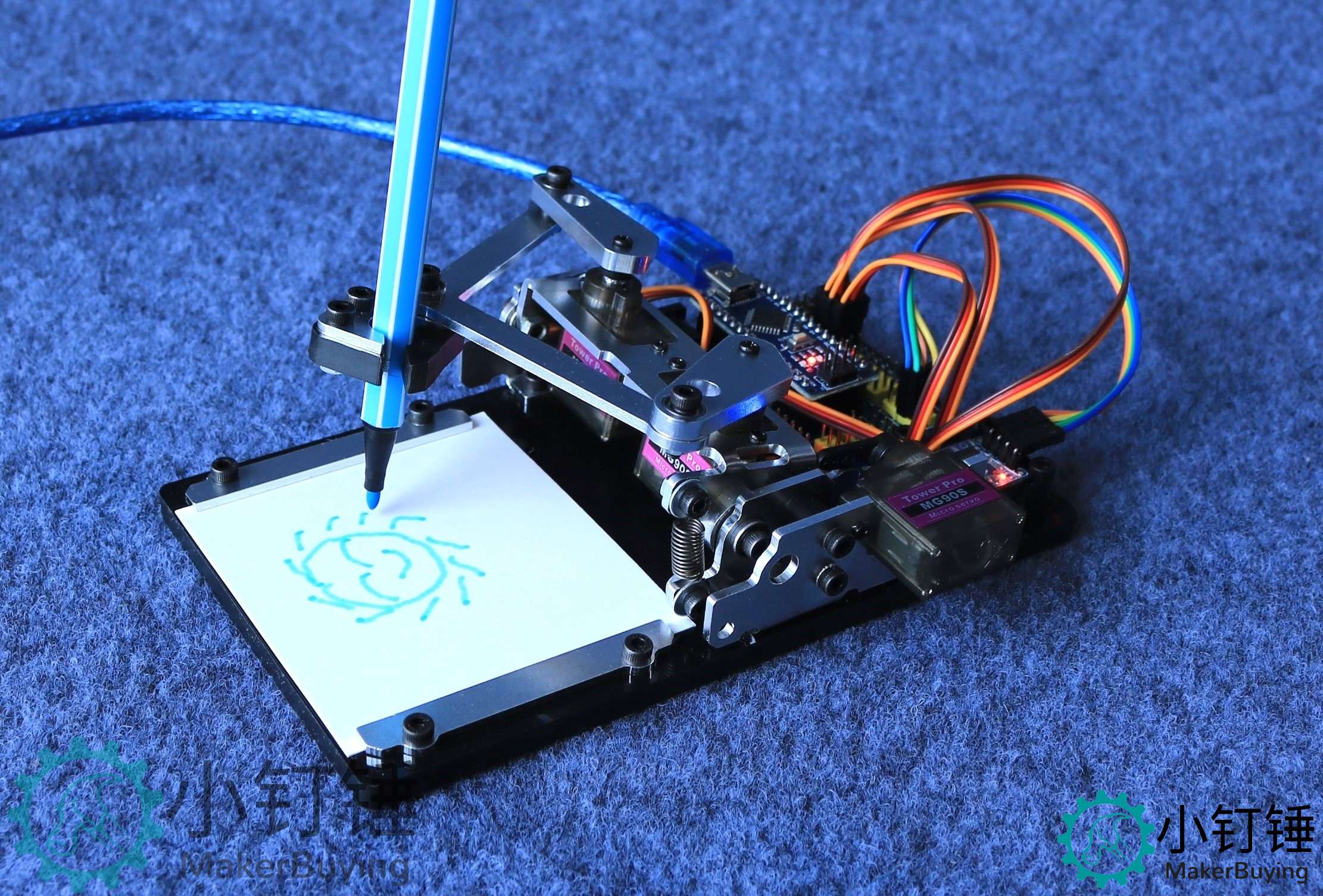 SNAR92 Arduino画板机械手 创客diy 大中学生编程学习套件 画画机 绘图机