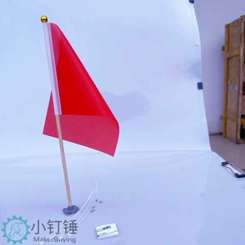 小红旗8号 带底座 3D打印 双面胶 送扎带 车船坦克模型DIY 木杆 旗杆 30cm木杆14*21cm SN1340 610201