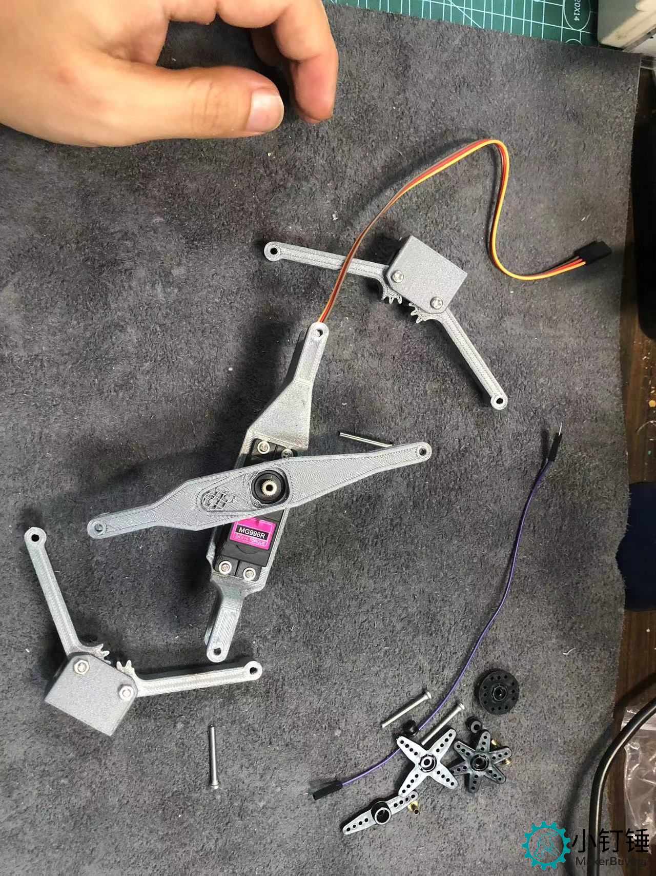 3D33 mg996舵机推举装置安装教程