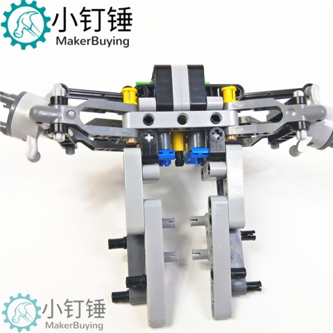 国产小颗粒科技积木 前轮转向带减震差速器MOC模型 SNP78