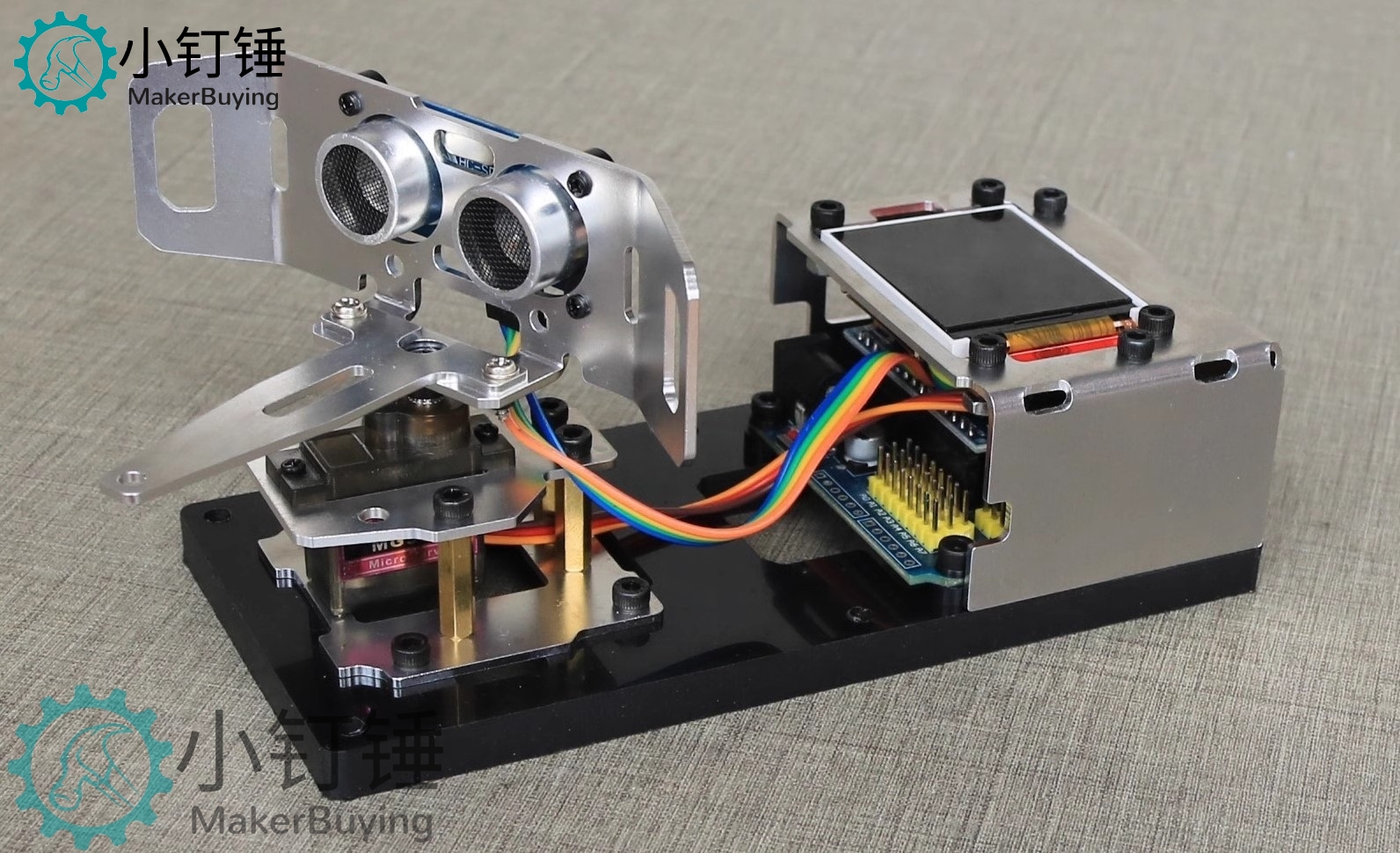for arduino超声波雷达铝合金拼装制作套件探测 大中学生编程学习 SNAR24