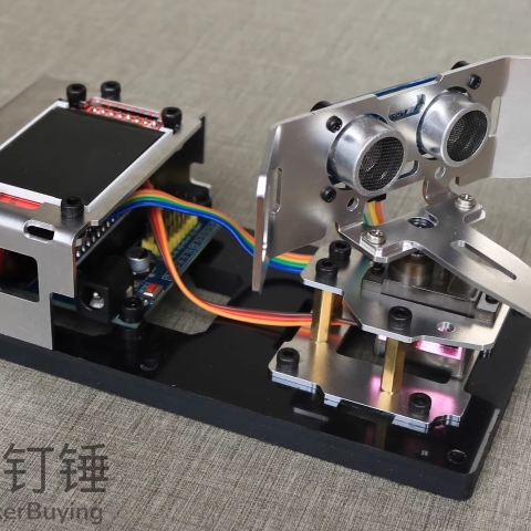 for arduino超声波雷达铝合金拼装制作套件探测 大中学生编程学习 SNAR24