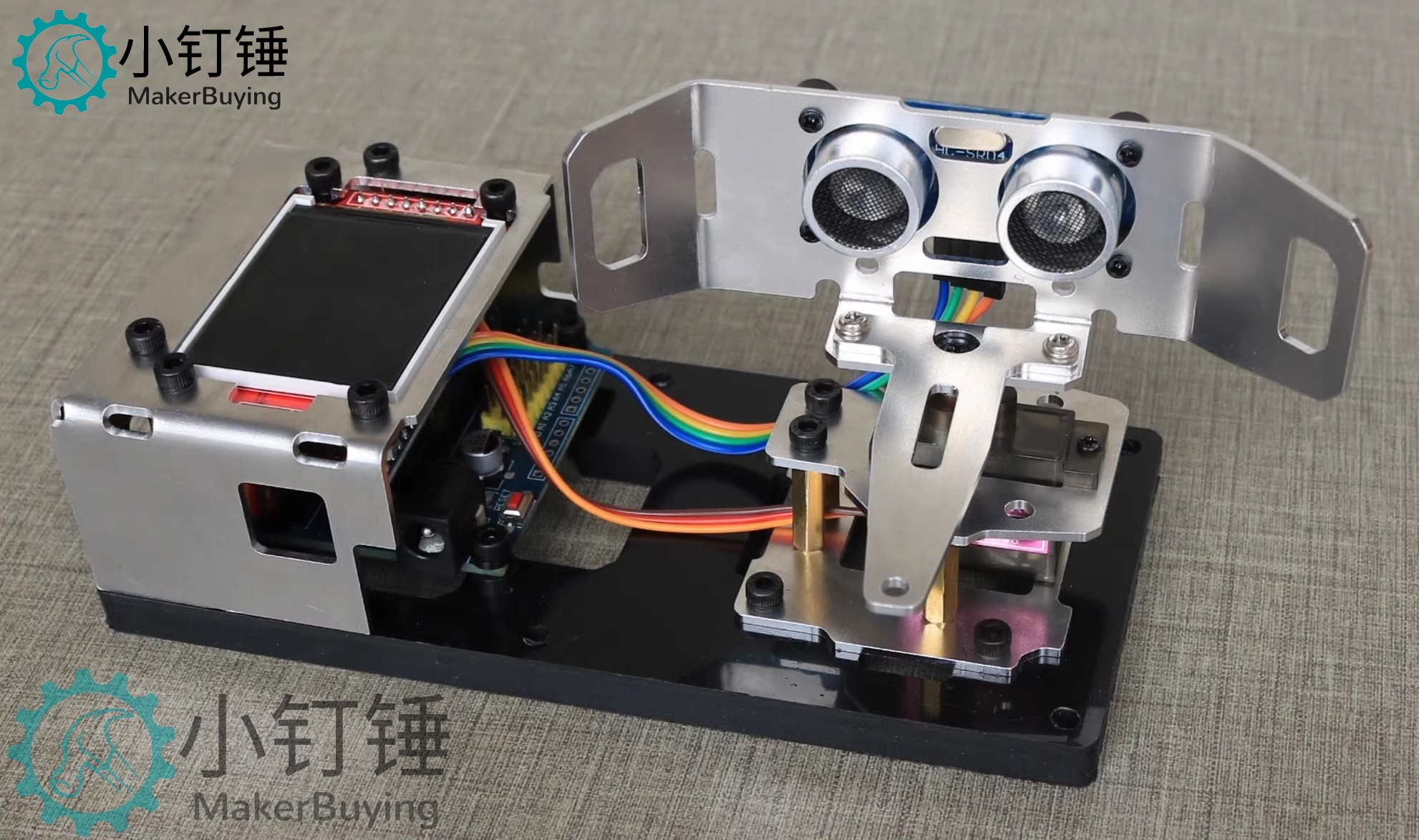 for arduino超声波雷达铝合金拼装制作套件探测 大中学生编程学习 SNAR24