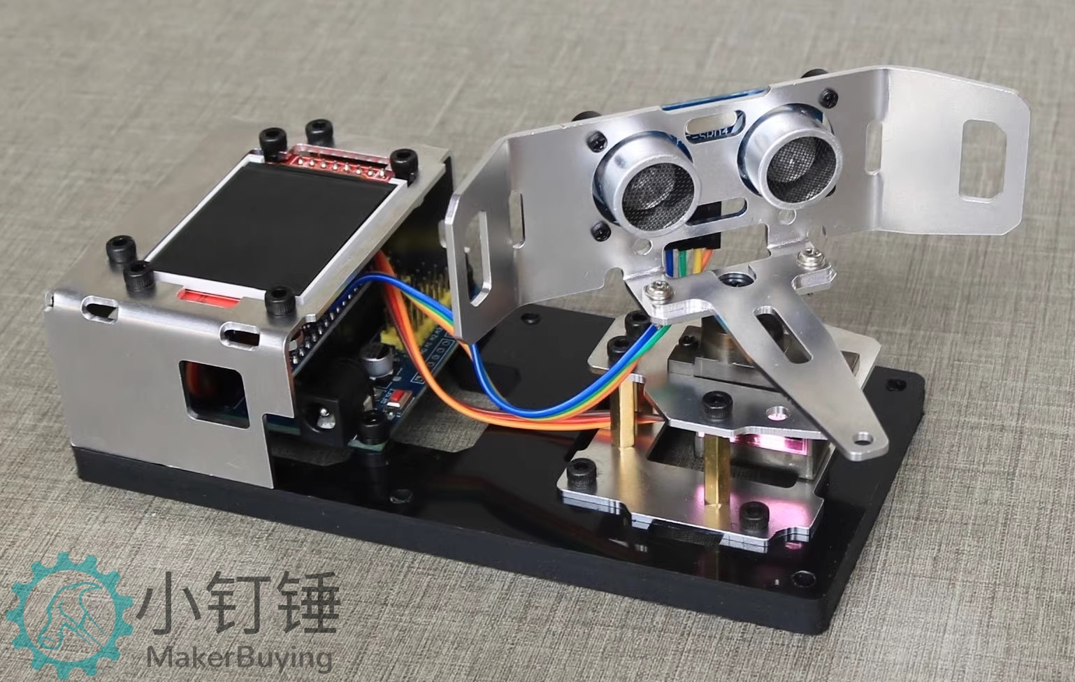 for arduino超声波雷达铝合金拼装制作套件探测 大中学生编程学习 SNAR24