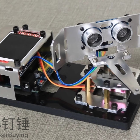 for arduino超声波雷达铝合金拼装制作套件探测 大中学生编程学习 SNAR24