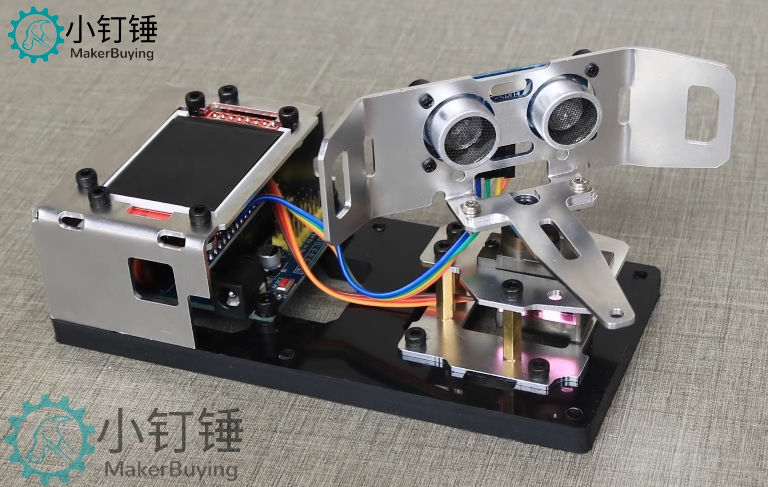 for arduino超声波雷达铝合金拼装制作套件探测 大中学生编程学习 SNAR24