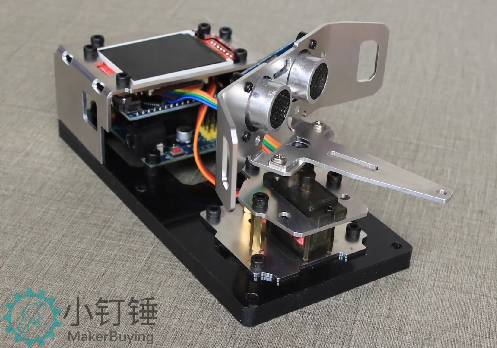 for arduino超声波雷达铝合金拼装制作套件探测 大中学生编程学习 SNAR24