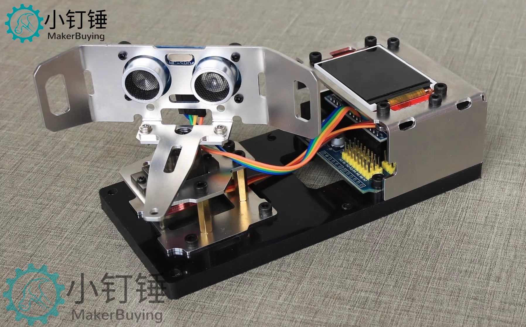 for arduino超声波雷达铝合金拼装制作套件探测 大中学生编程学习 SNAR24
