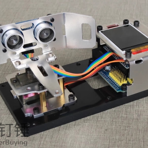 for arduino超声波雷达铝合金拼装制作套件探测 大中学生编程学习 SNAR24