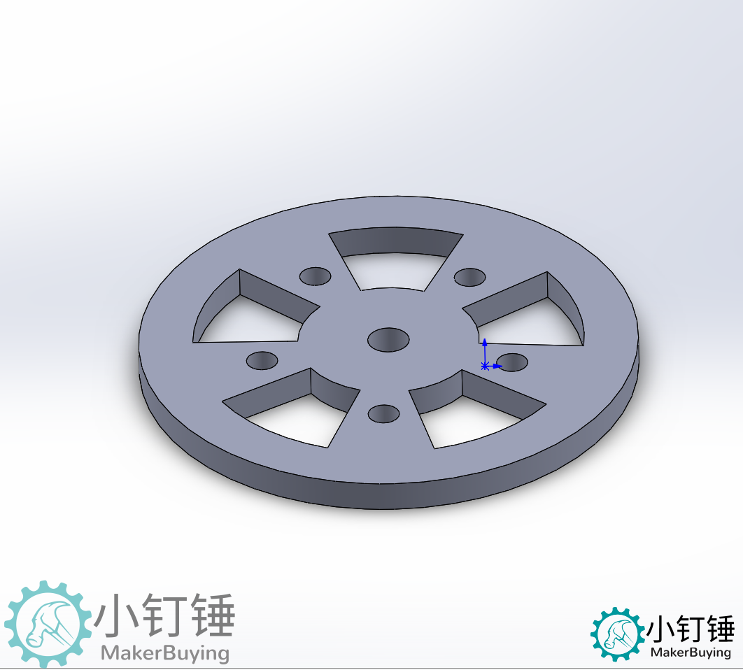 0022金属拼装坦克承重轮SNT4 履带车机器人铝合金阳极氧化积木