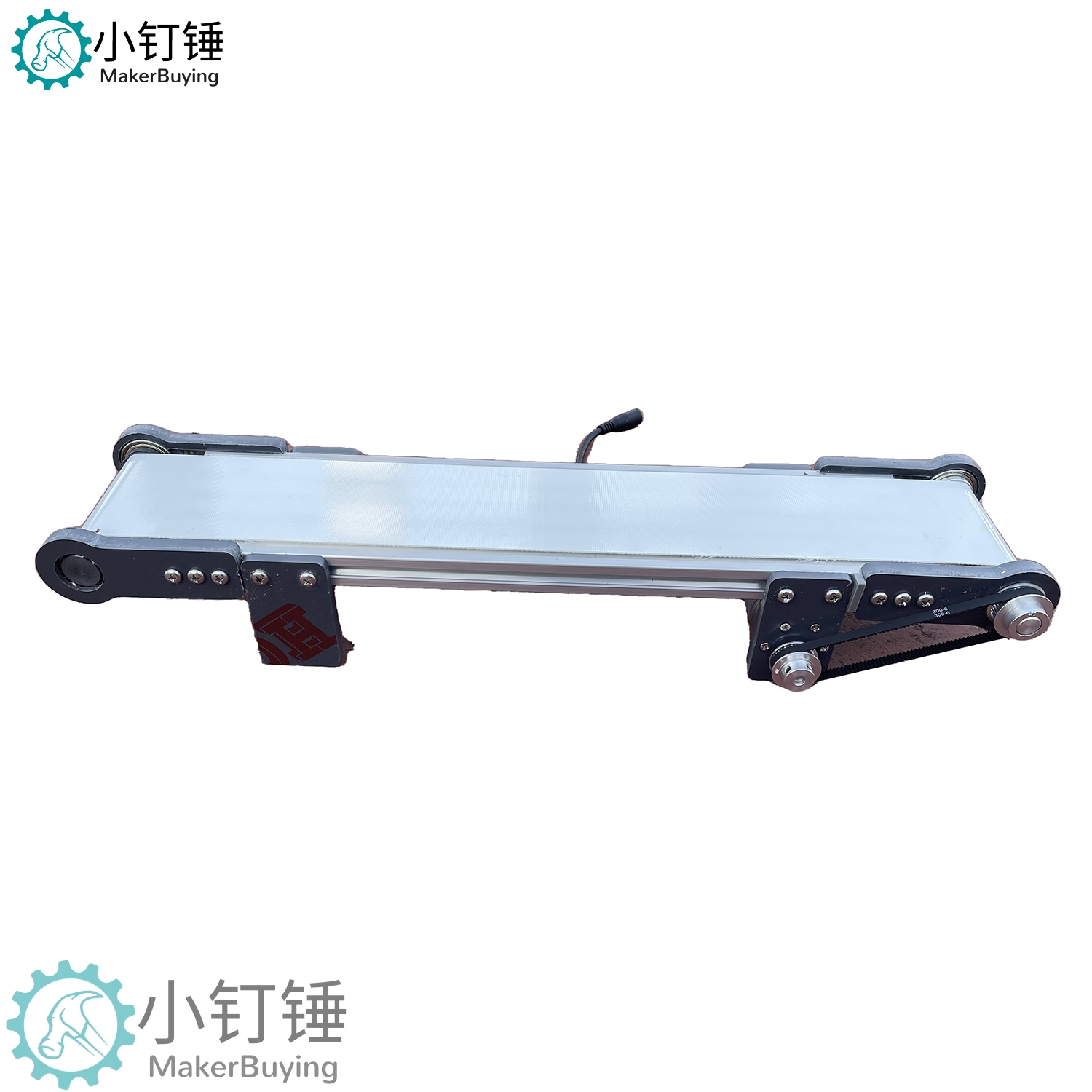 ZDH19 10*50白色皮带传送带PVC流水线单向调速电动科技制作升降电梯模型大中学生科普摩擦力实验