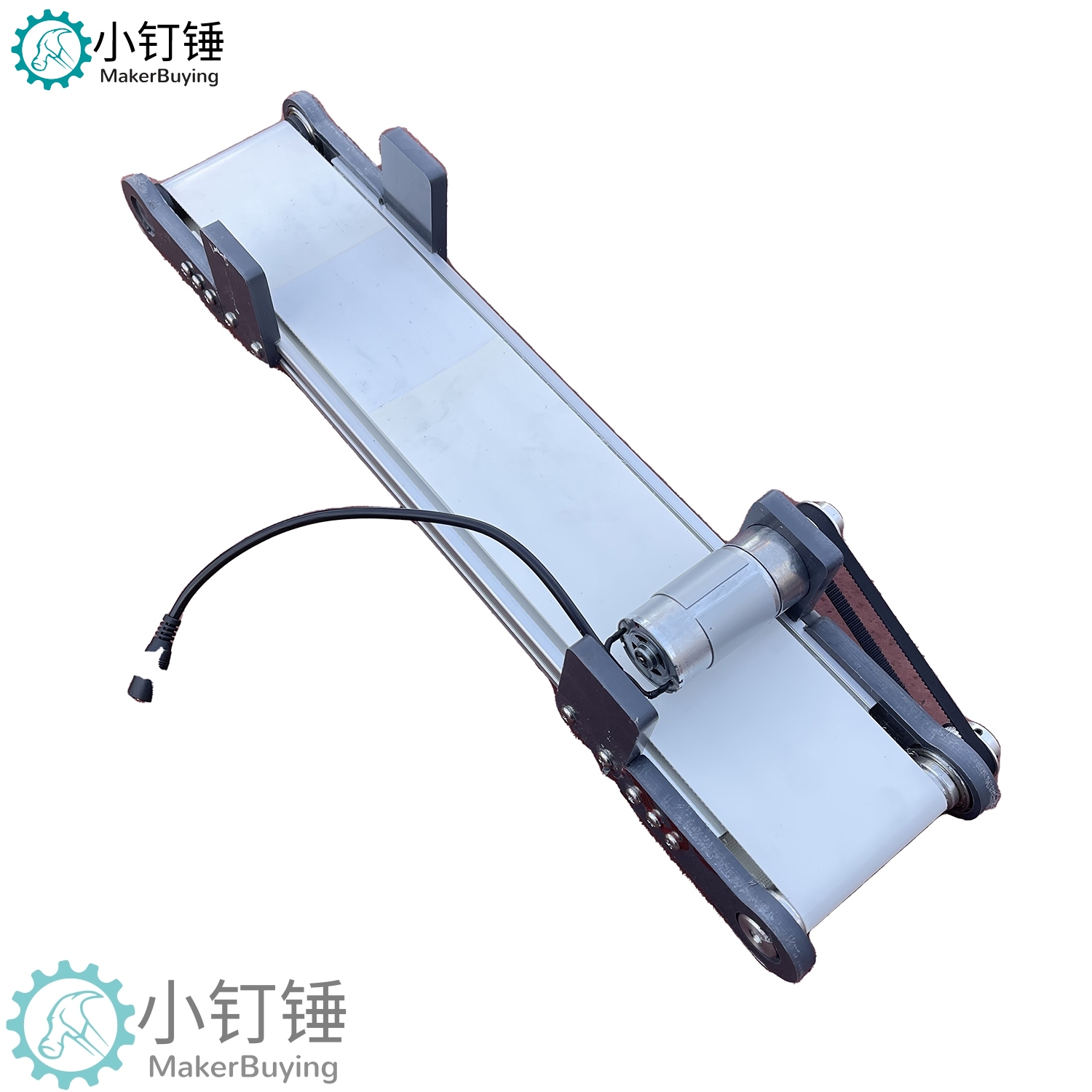 ZDH19 10*50白色皮带传送带PVC流水线单向调速电动科技制作升降电梯模型大中学生科普摩擦力实验
