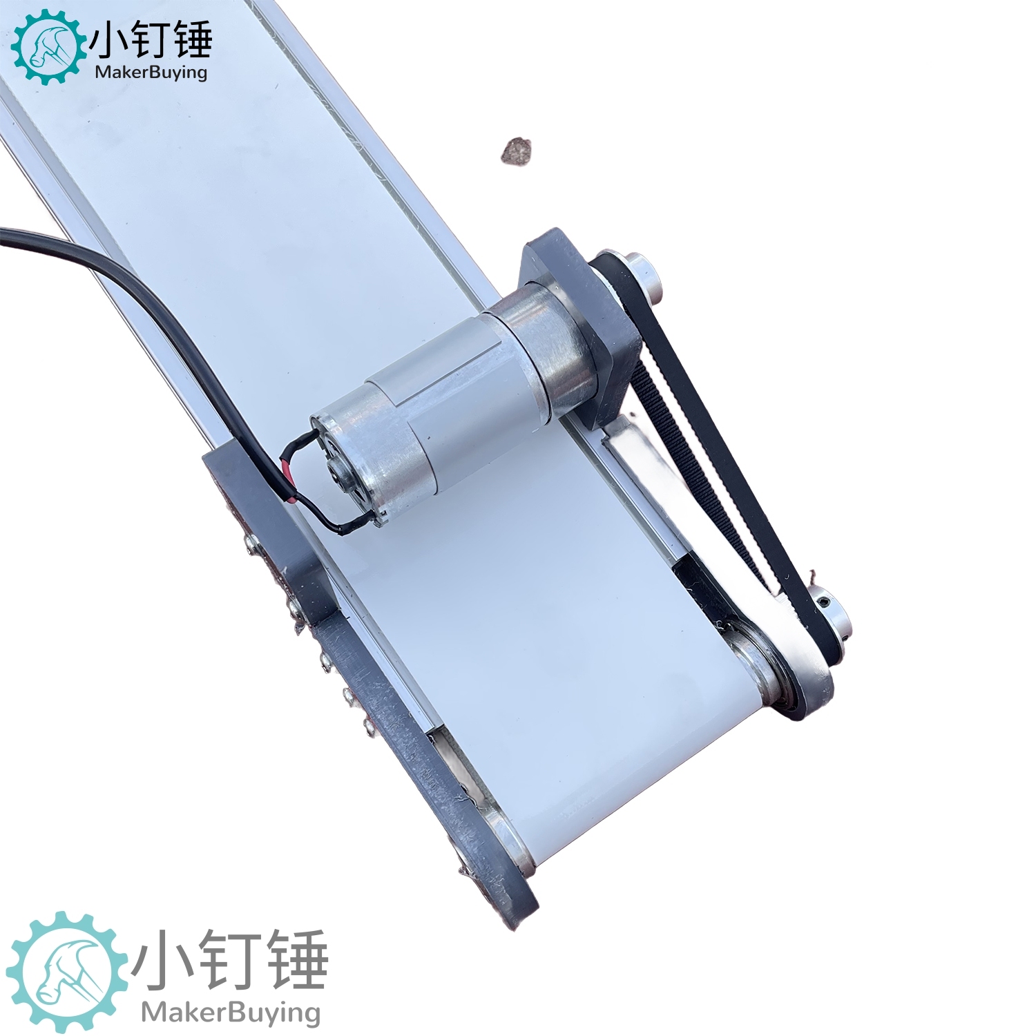 ZDH19 10*50白色皮带传送带PVC流水线单向调速电动科技制作升降电梯模型大中学生科普摩擦力实验