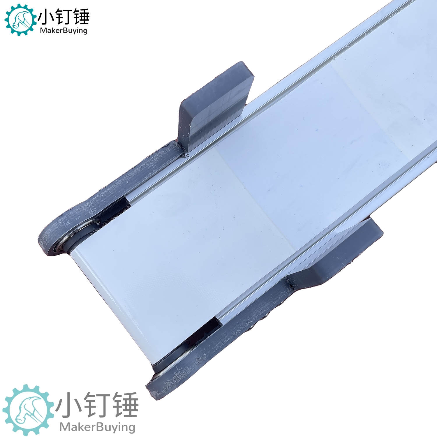 ZDH19 10*50白色皮带传送带PVC流水线单向调速电动科技制作升降电梯模型大中学生科普摩擦力实验
