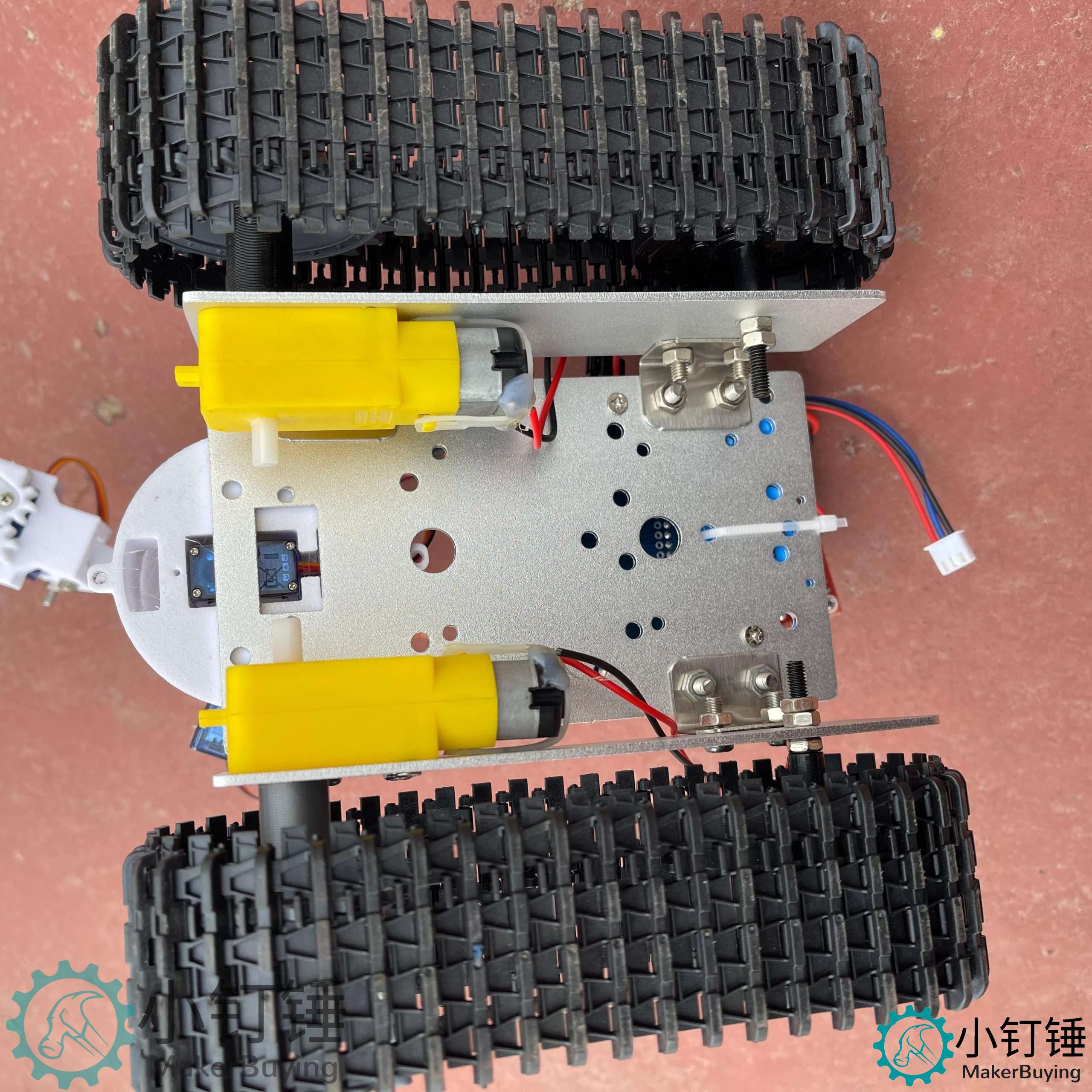 0035 小钉锤PS2遥控坦克机器人机械臂SNAR16 L298N履带探测车探月火星for arduino拼装DIY套件