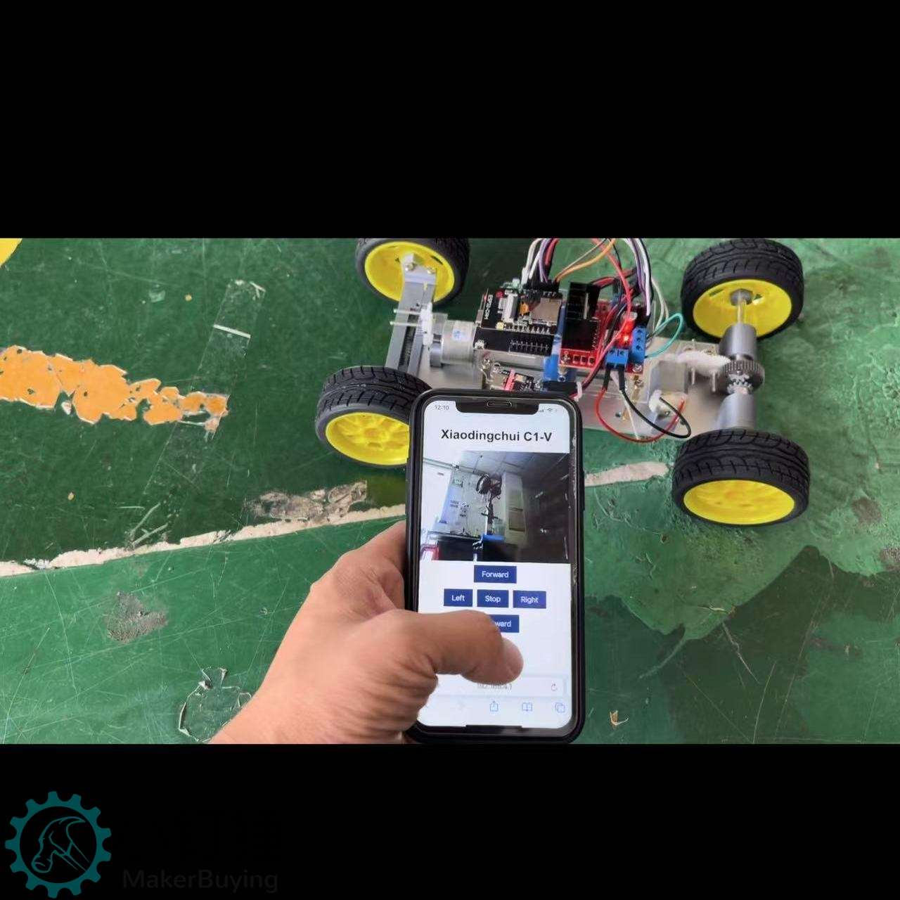 小钉锤C1 V esp32 cam视频WIFI智能小车全拼装转向带差速器