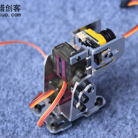 mg90s舵机云台支架 天空端 FPV头追 双轴云台 FPV云台 航模摄像头云台1 SNAM9400 侧边固定 不带摄像头