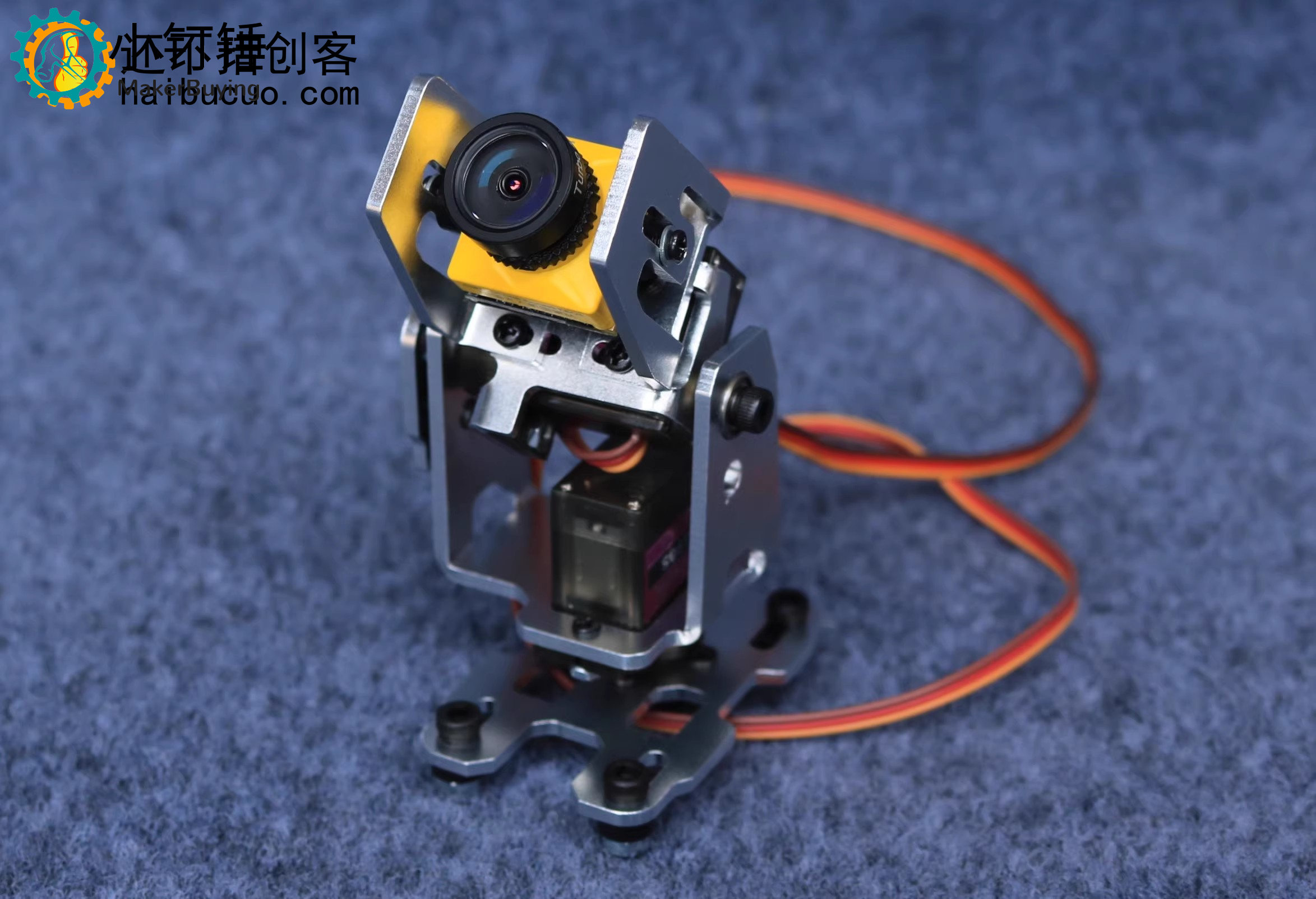 mg90s舵机云台支架 天空端 FPV头追 双轴云台 FPV云台 航模摄像头云台1 SNAM9400 侧边固定 不带摄像头