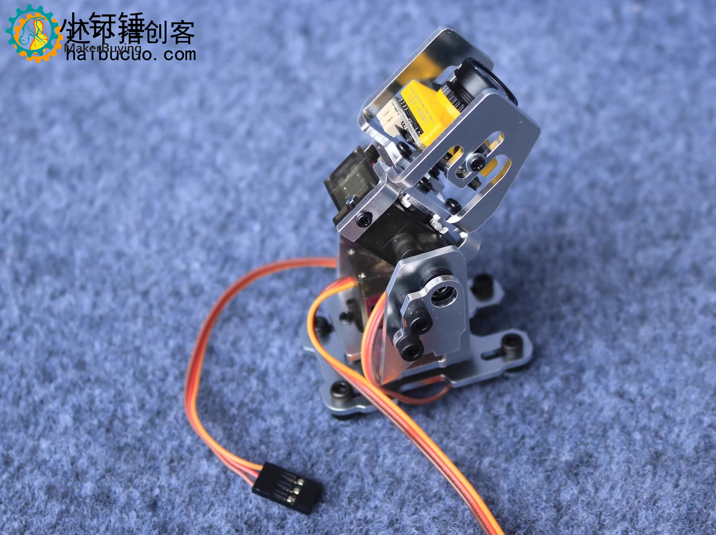 mg90s舵机云台支架 天空端 FPV头追 双轴云台 FPV云台 航模摄像头云台1 SNAM9400 侧边固定 不带摄像头