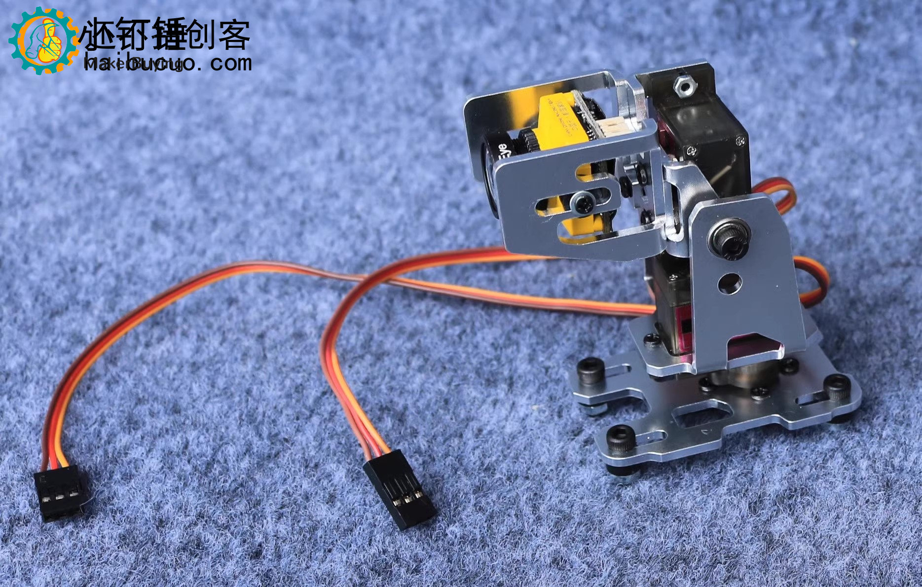 mg90s舵机云台支架 天空端 FPV头追 双轴云台 FPV云台 航模摄像头云台1 SNAM9400 侧边固定 不带摄像头
