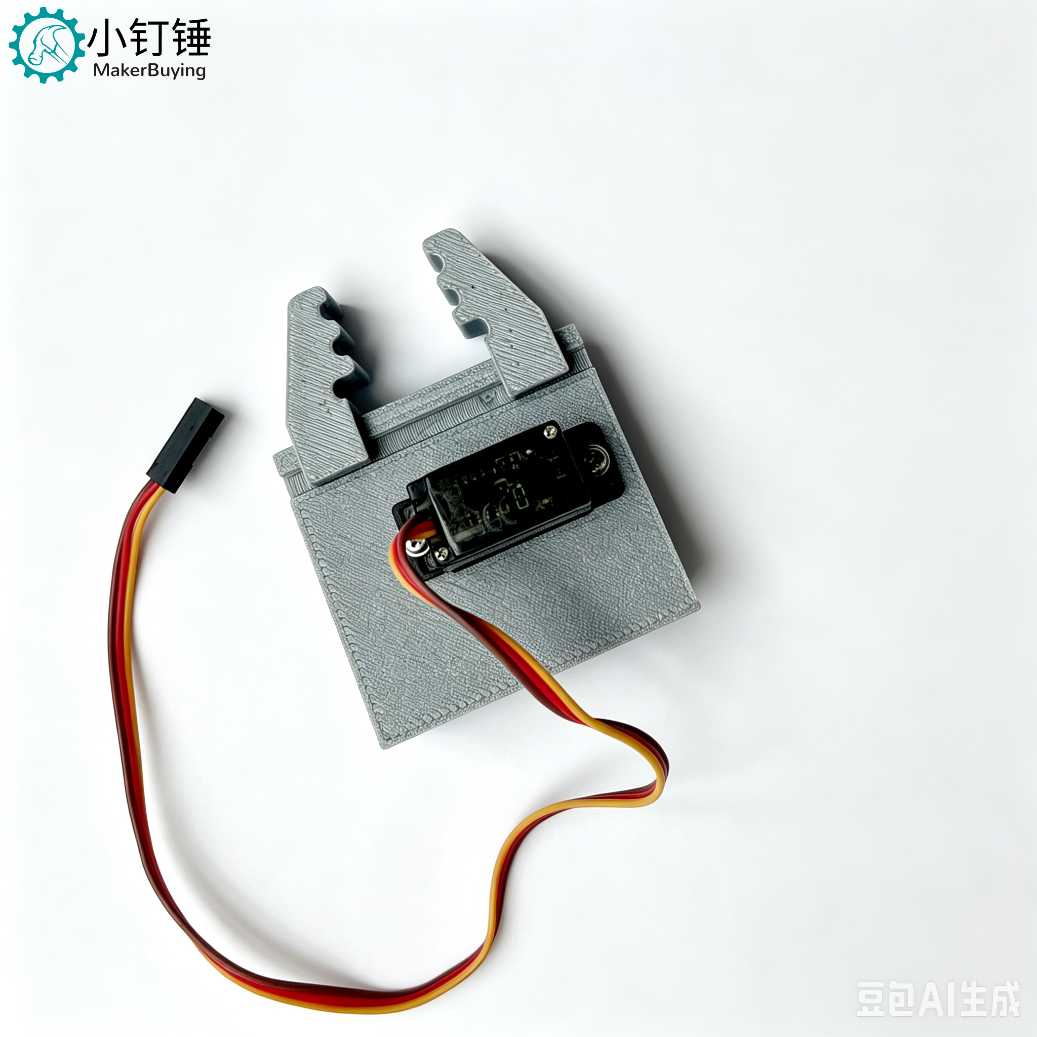 SNM1小钉锤3D打印水平sg90平行夹子机械臂版步进电机机械臂使用机器人