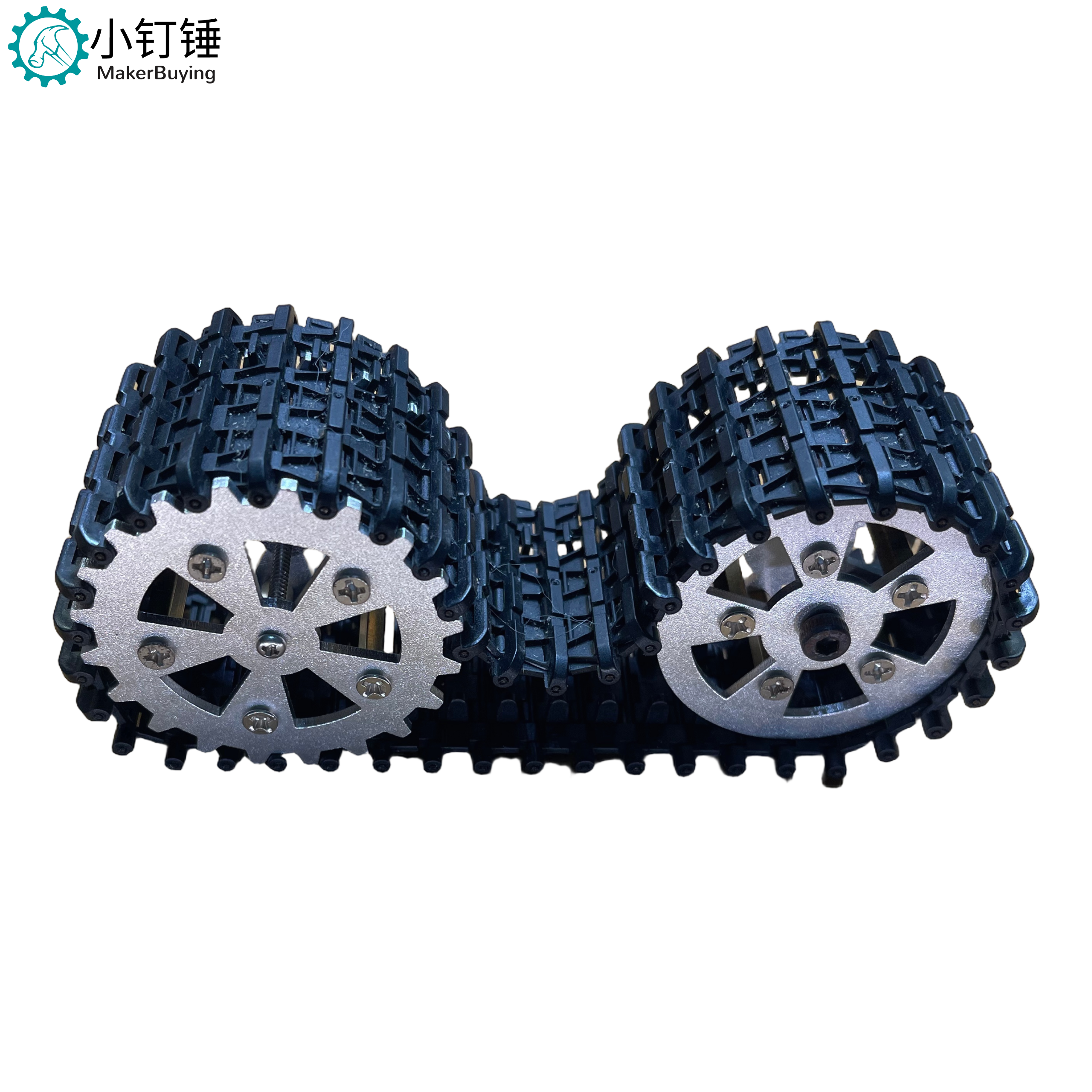 XDC75金属履带车轮套装适配TT马达 机器人坦克底盘配件DIY铝SNT15