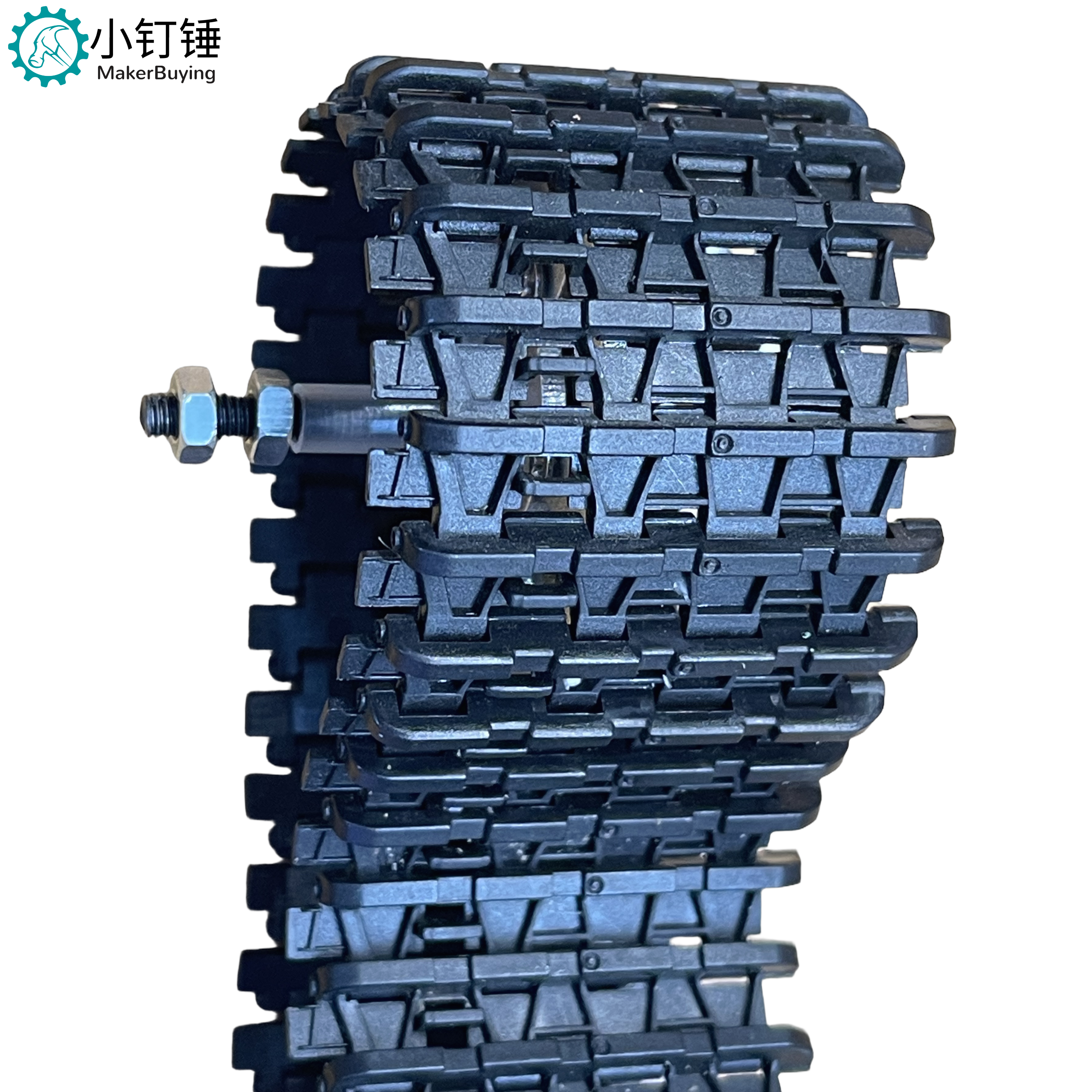 XDC75金属履带车轮套装适配TT马达 机器人坦克底盘配件DIY铝SNT15