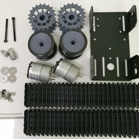 XDC82机器人坦克履带底盘for Arduino智能小车DIY履带车 金属面板 SN6300